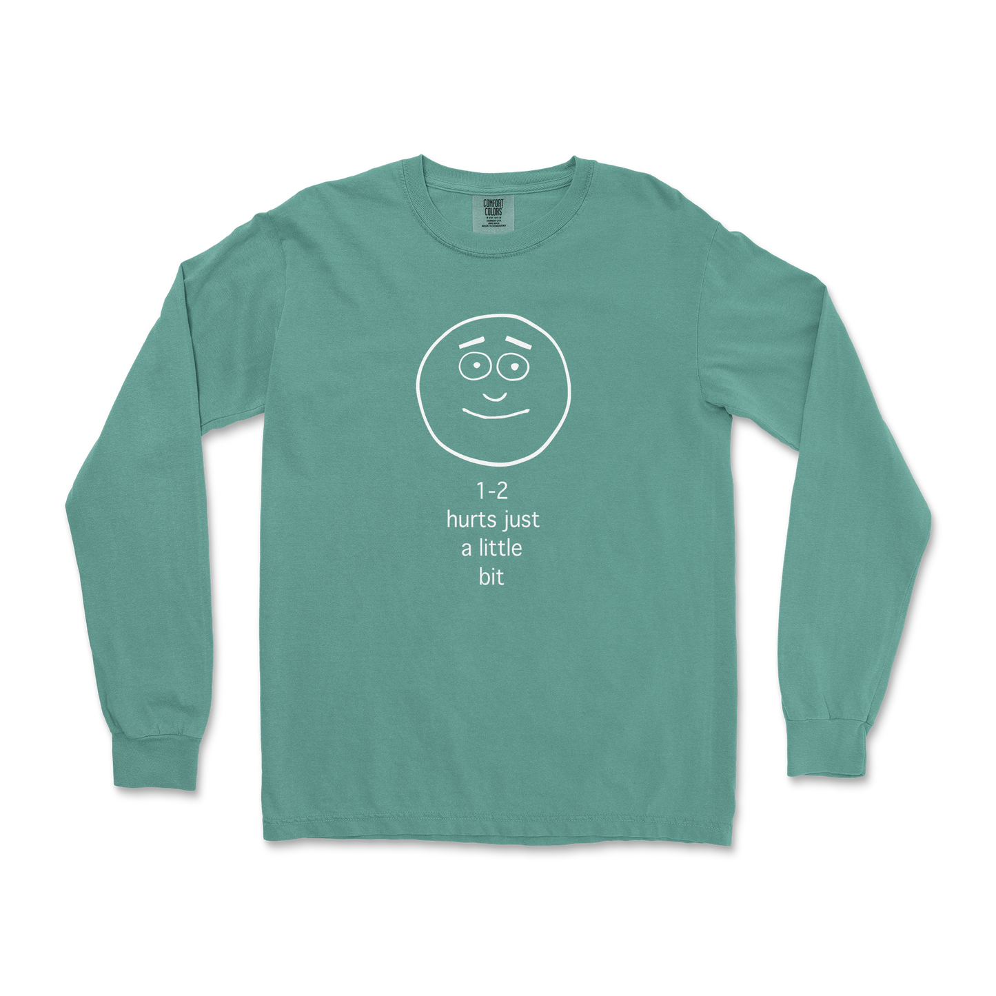 Comfort Colors Long Sleeve Hurts A Little Bit in LightGreen