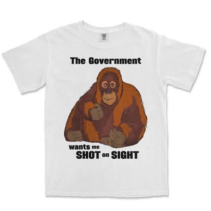 Comfort Colors T-Shirt The Government Hates Me  in White