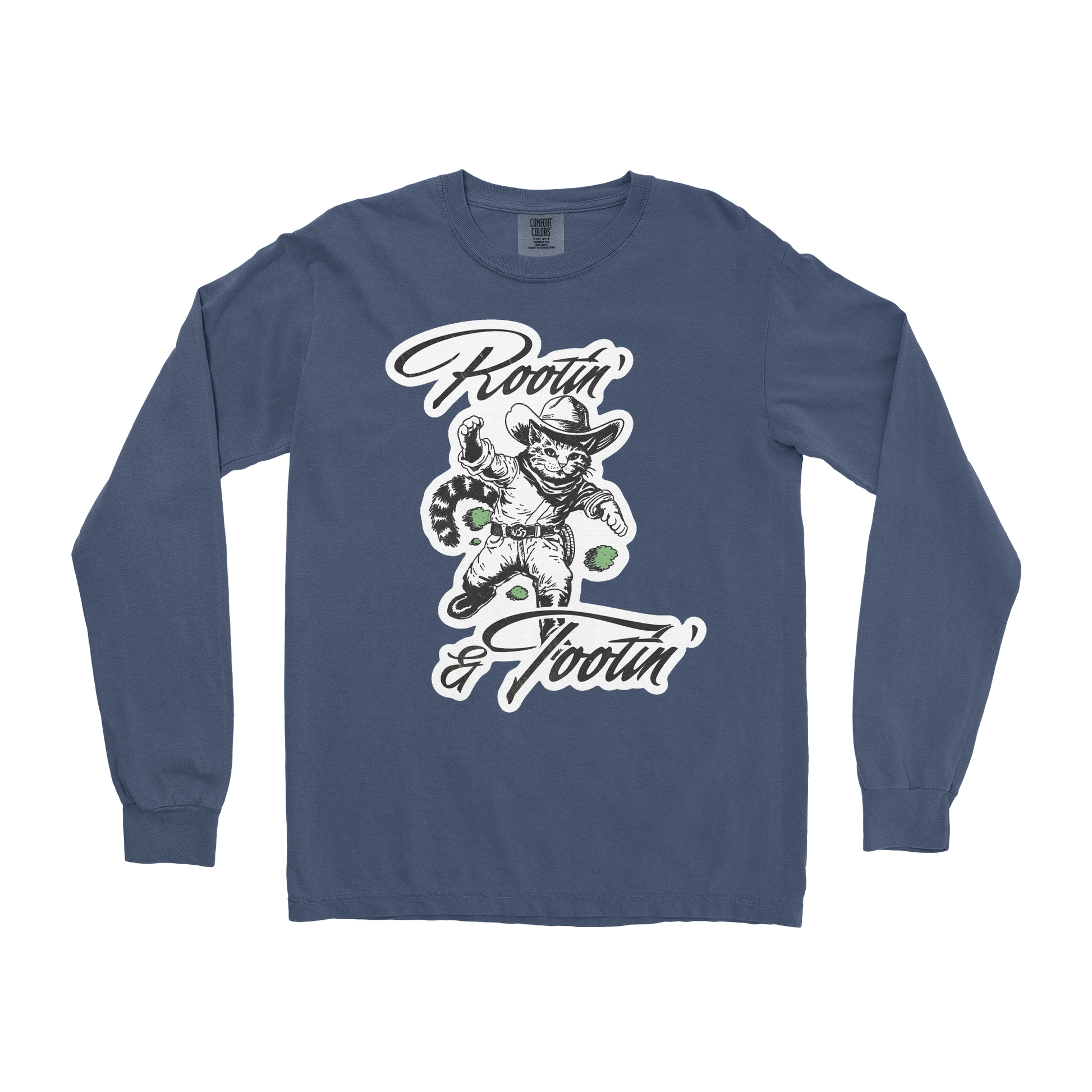 Comfort Colors Long Sleeve Rootin Tootin  in Midnight