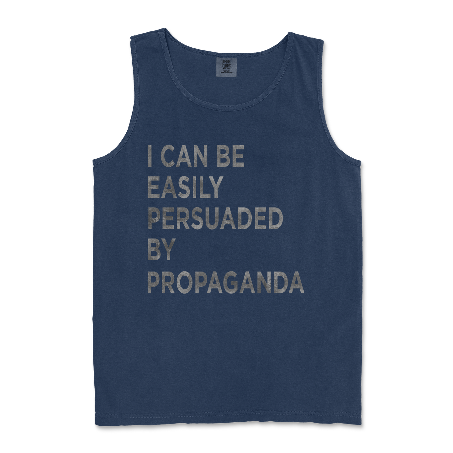 Comfort Colors Tank Top Propaganda in TrueNavy