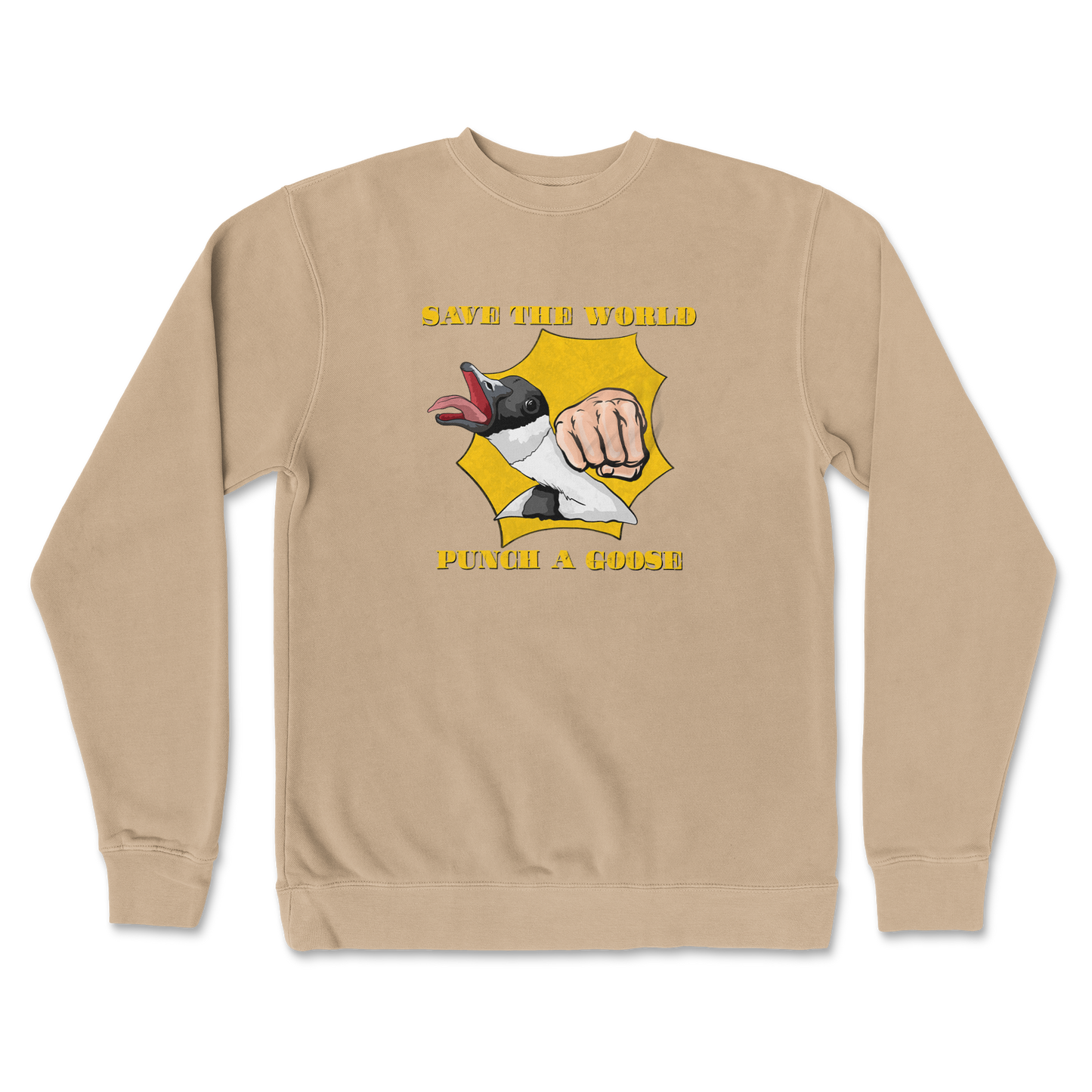 Independent Clothing Co. Crew Neck I Hate Geesel in Sandstone