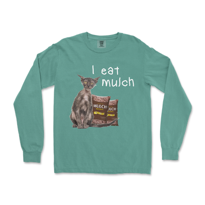 Comfort Colors Long Sleeve I Eat Mulch in LightGreen