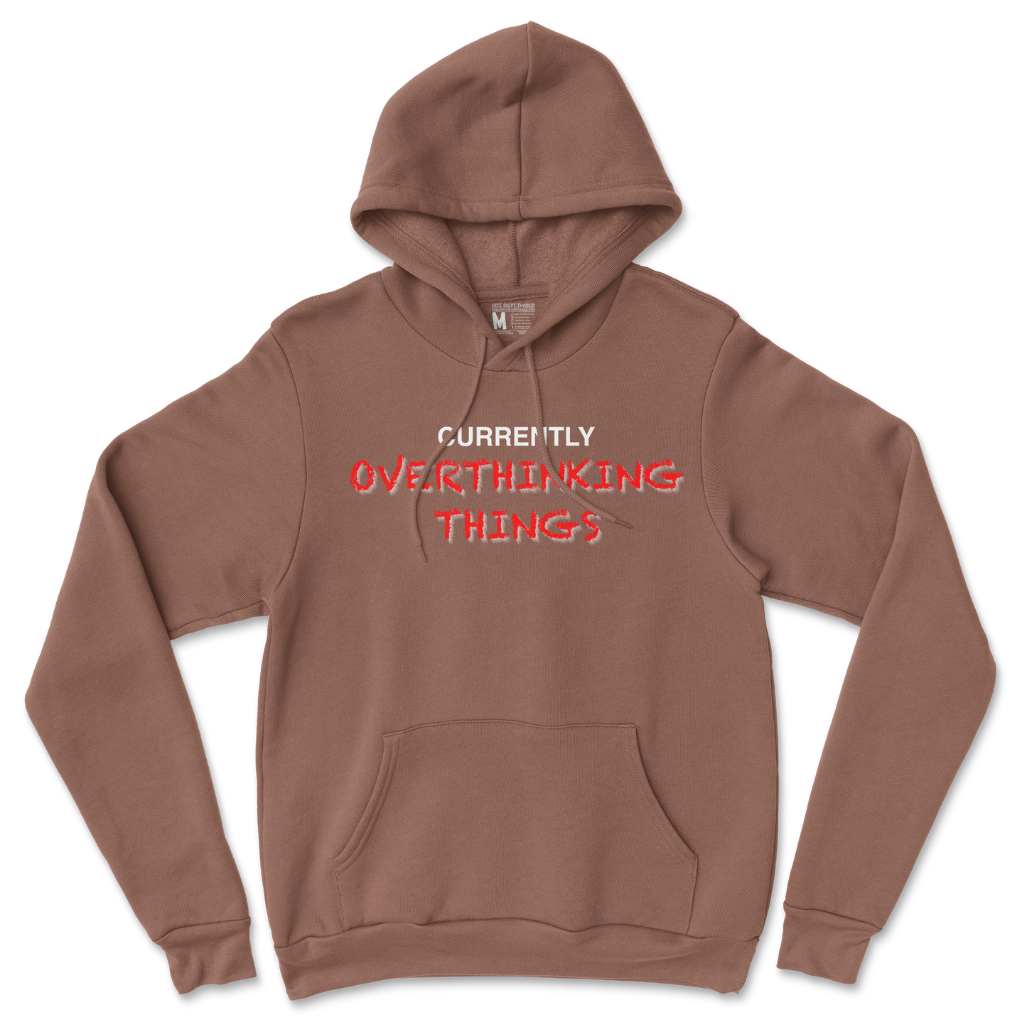 Gildan SoftStyle Hoodie For Our Lil Overthinker in Cocoa