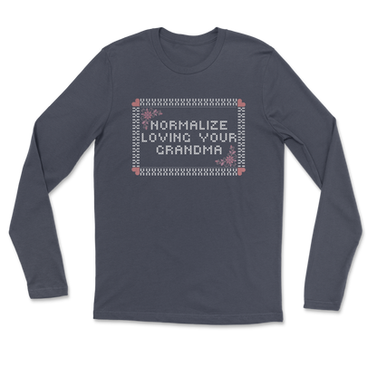 Heavy Blend Long Sleeve Cross Stitch in Navy