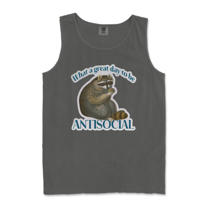Comfort Colors Tank Top Antisocial in Pepper