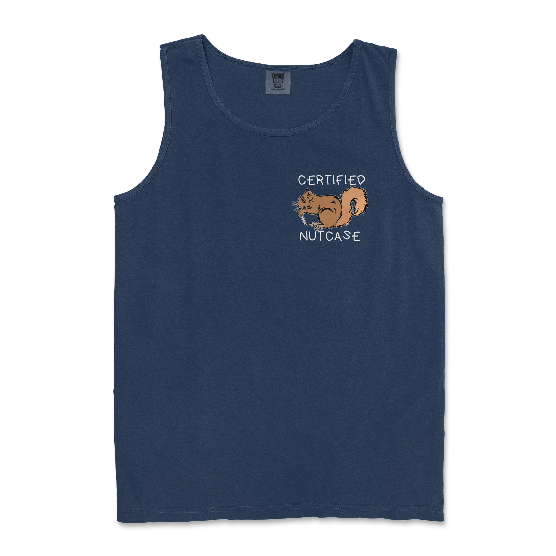 Comfort Colors Tank Top Nutcase  in True-Navy