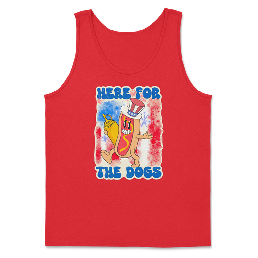 Heavy Blend Tank Top Hot Dog in Red