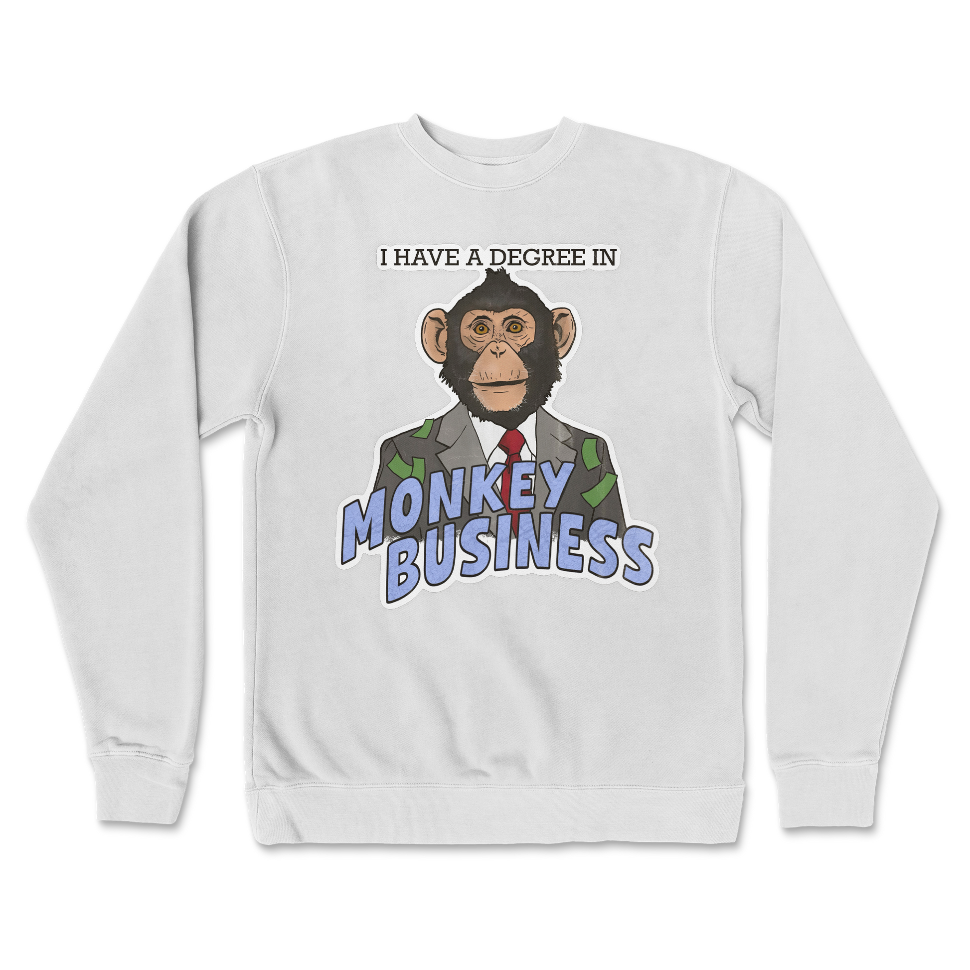Independent Clothing Co. Crew Neck Monkey Business in White