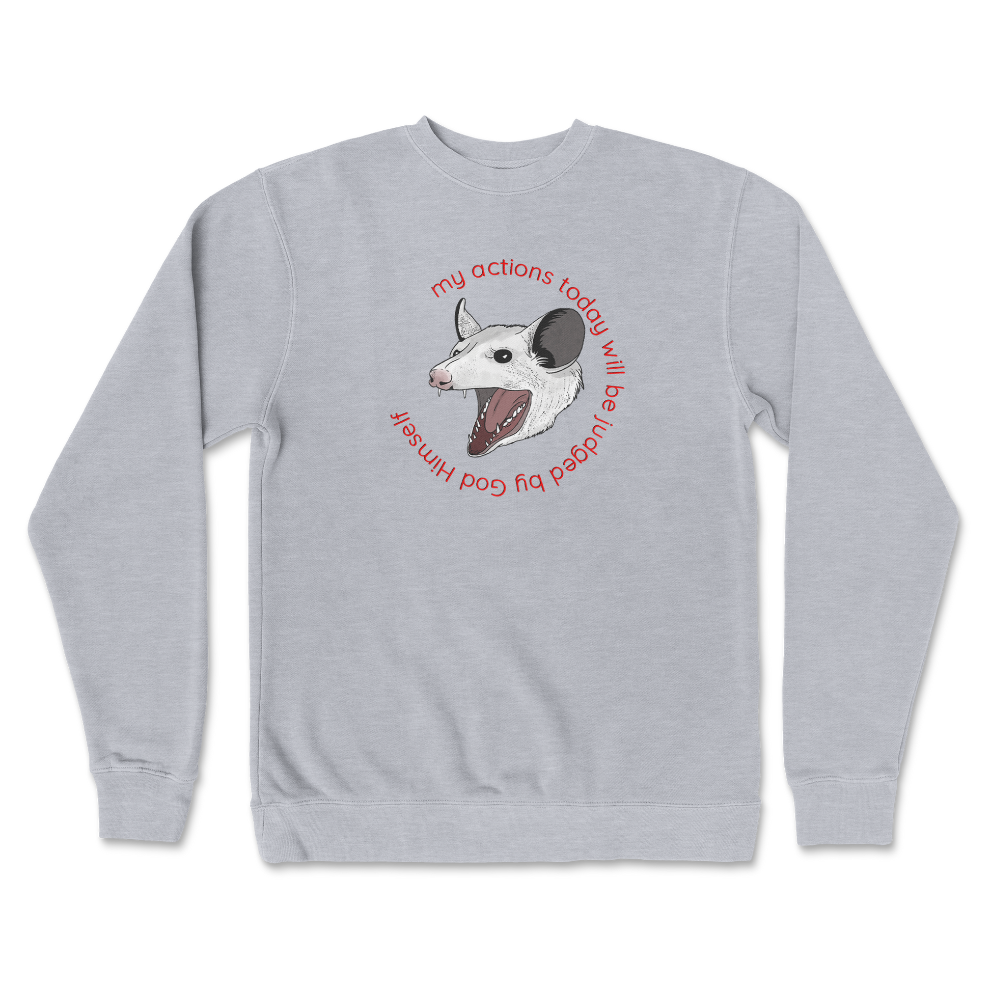 Independent Clothing Co. Crew Neck Judged By God in GreyHeather