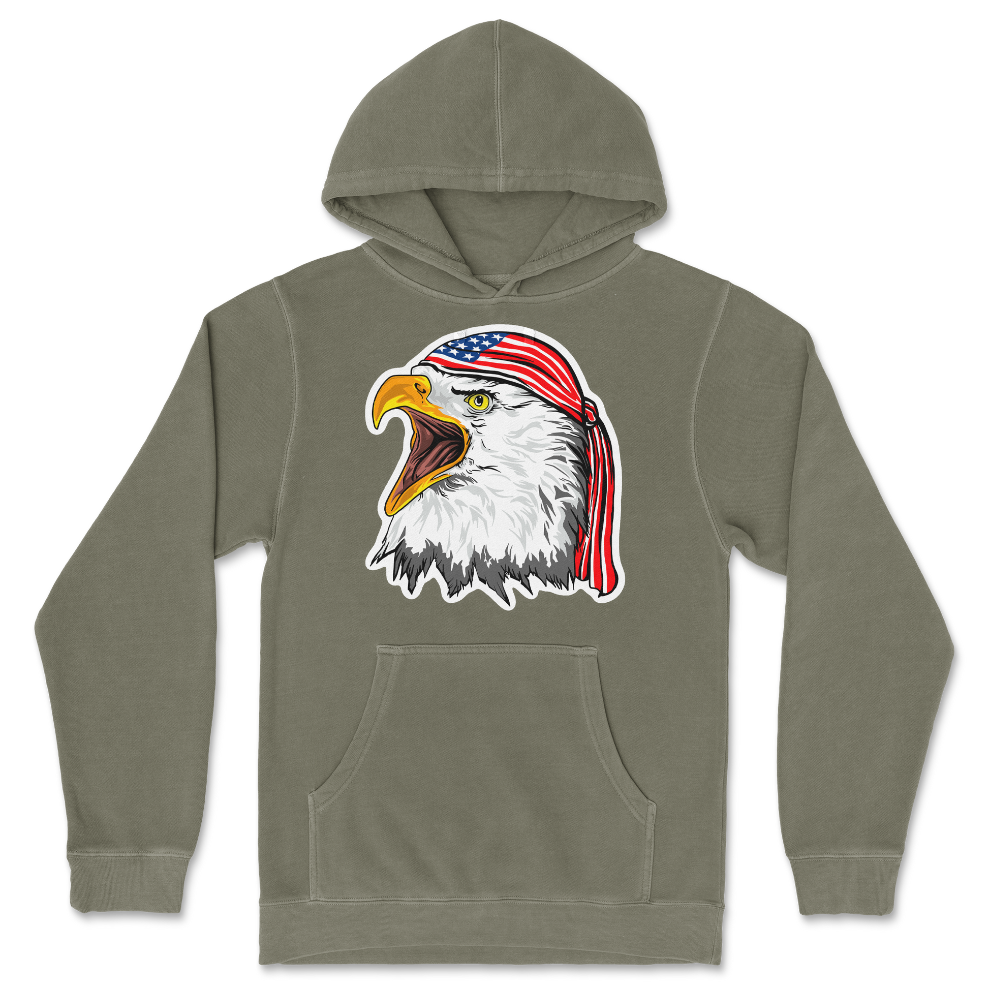 Independent Clothing Co. Hoodie Freedom Eagle in Olive