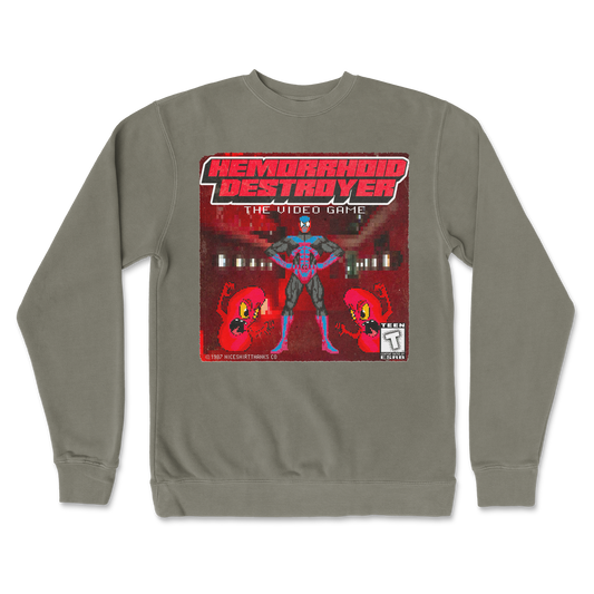 Independent Clothing Co. Crew Neck Hemorrhoid Destroyer  in Army