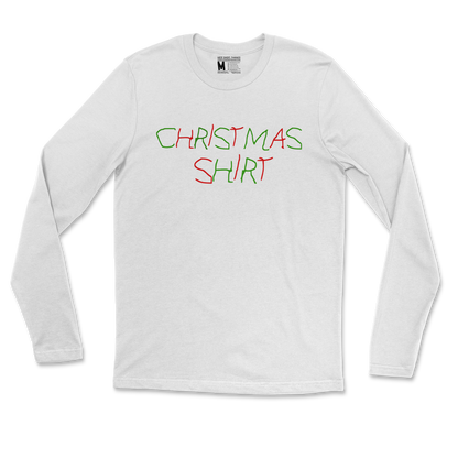 Gildan SoftStyle Long Sleeve Christmas Shirt in White