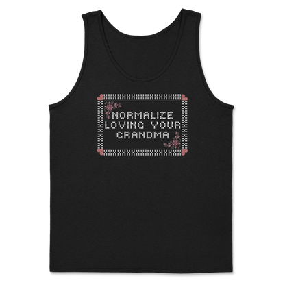 Heavy Blend Tank Top Cross Stitch in Black