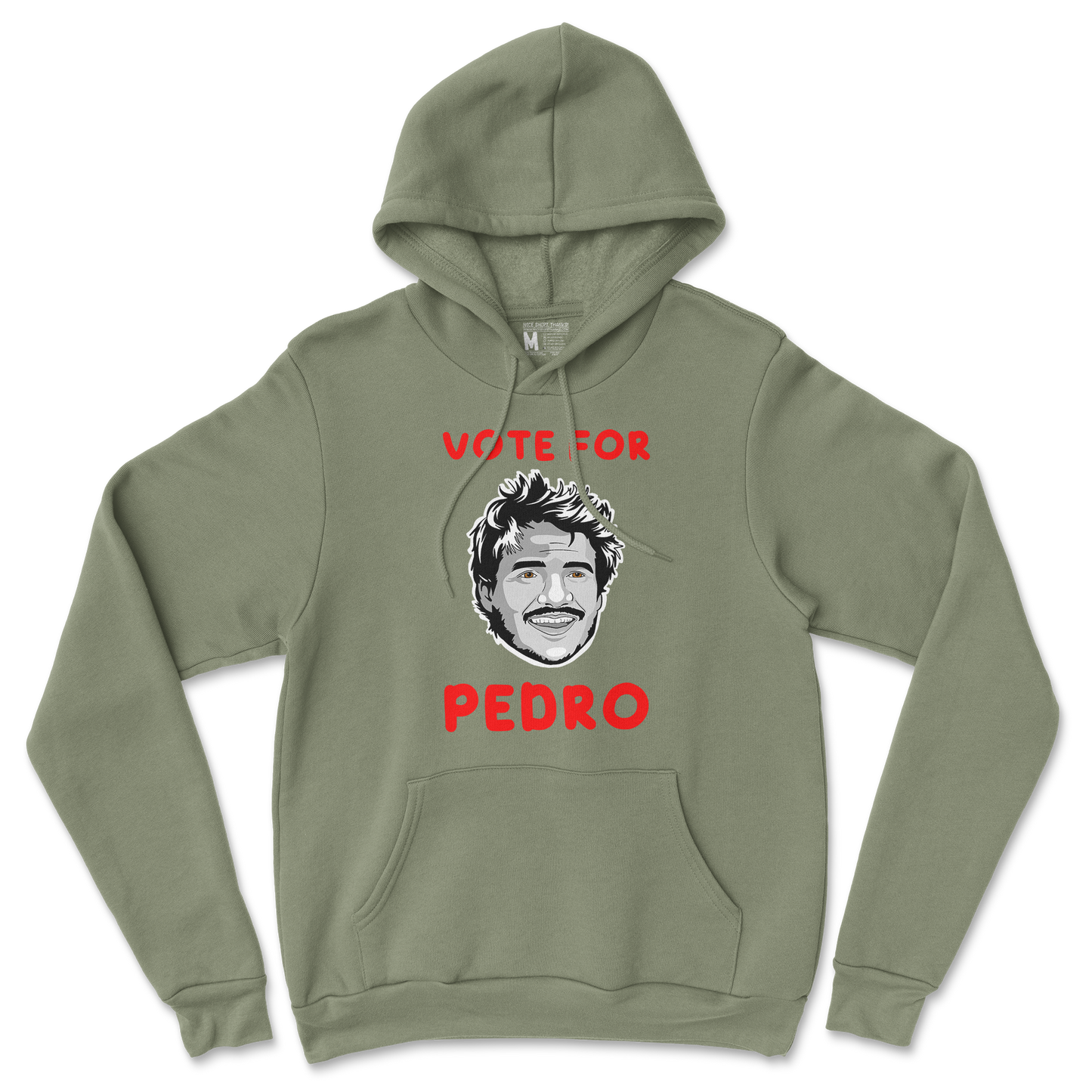 Gildan SoftStyle Hoodie Vote For Pedro in Military Green