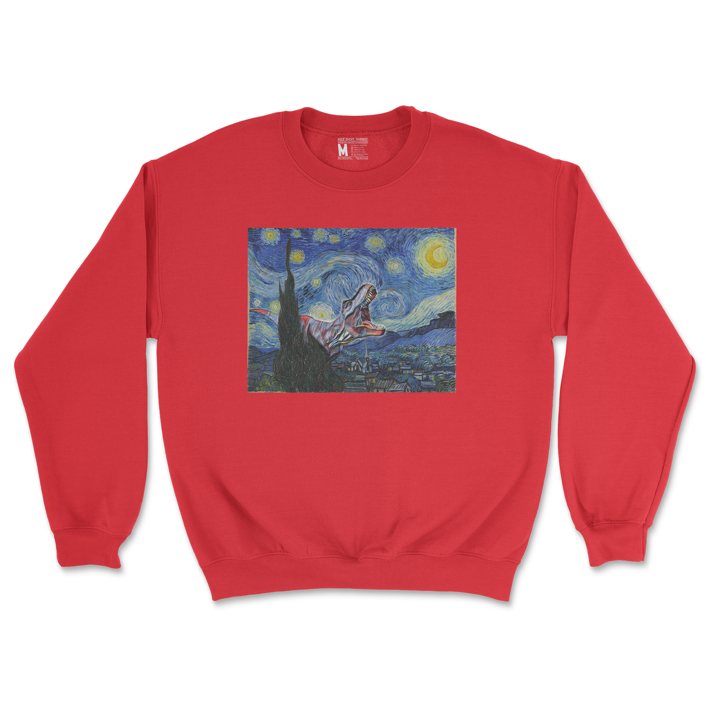 Gildan SoftStyle Crew Neck Van Gogh but Cooler in Red