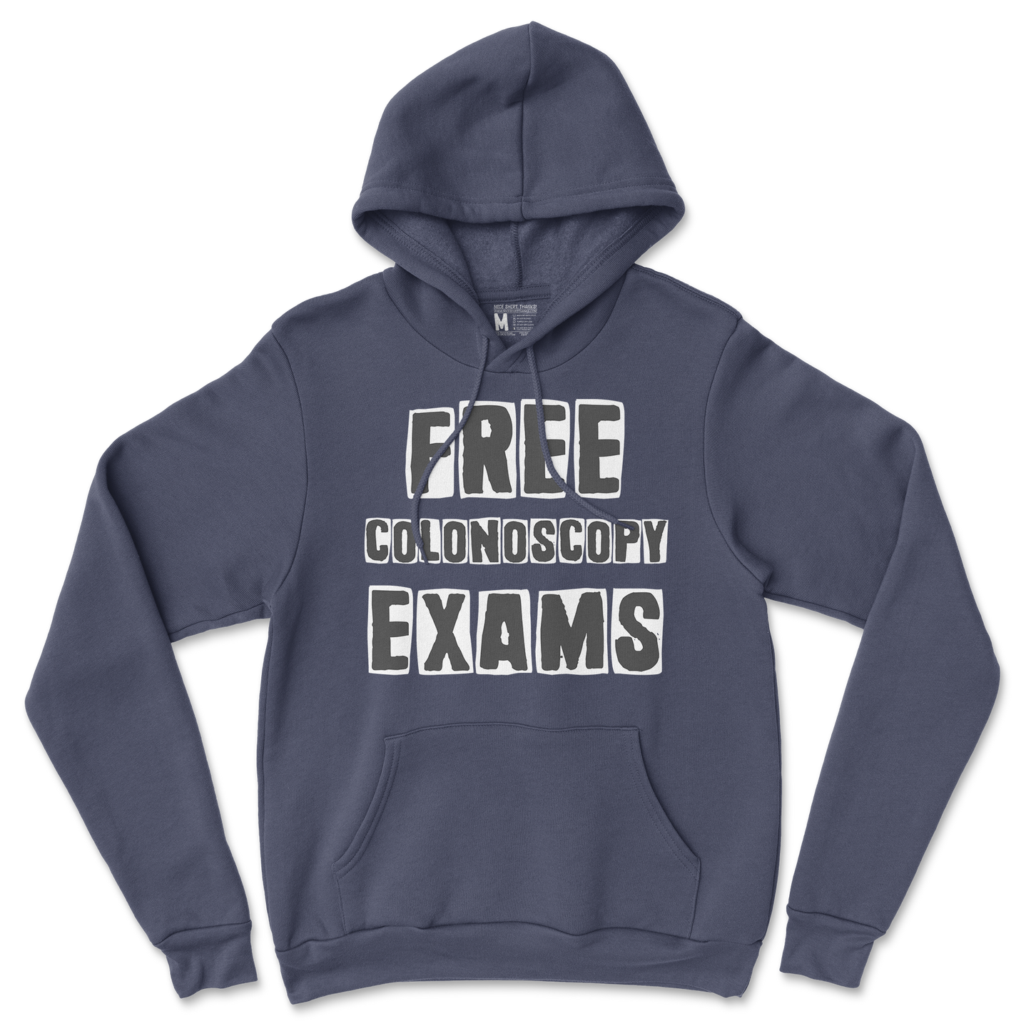 Gildan SoftStyle Hoodie Free Colonoscopy Exams in Navy