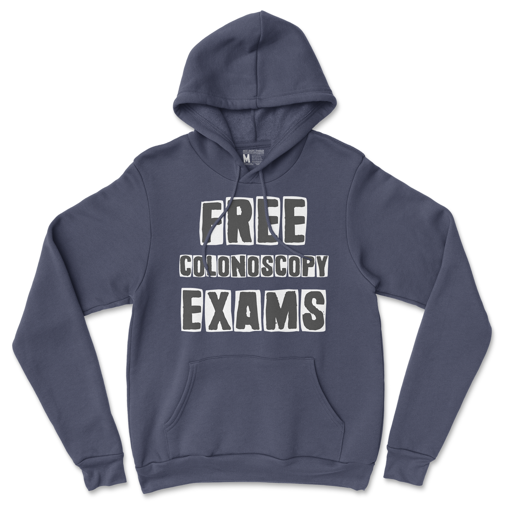 Gildan SoftStyle Hoodie Free Colonoscopy Exams in Navy