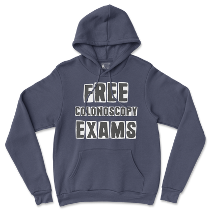 Gildan SoftStyle Hoodie Free Colonoscopy Exams in Navy