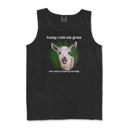 Comfort Colors Tank Top Crazy Goat  in Black