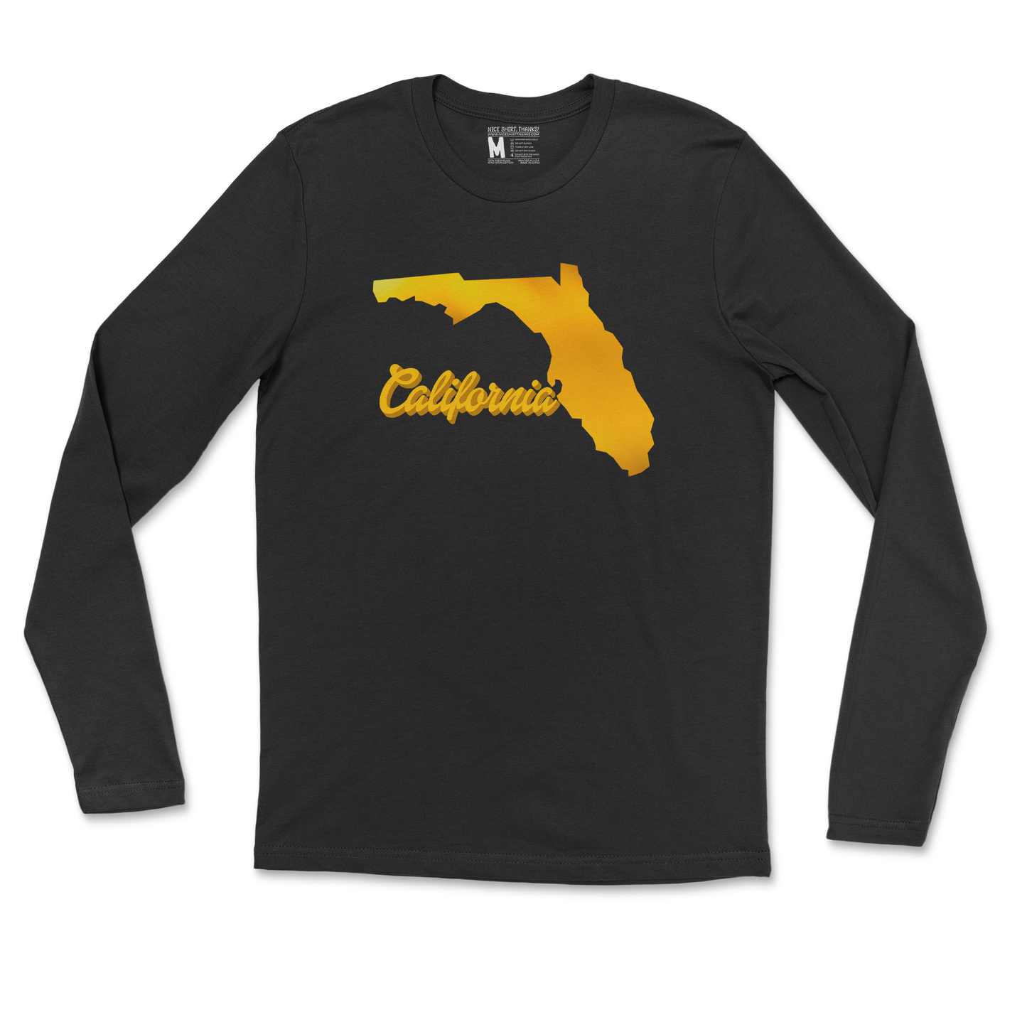 Gildan SoftStyle Long Sleeve California in Black