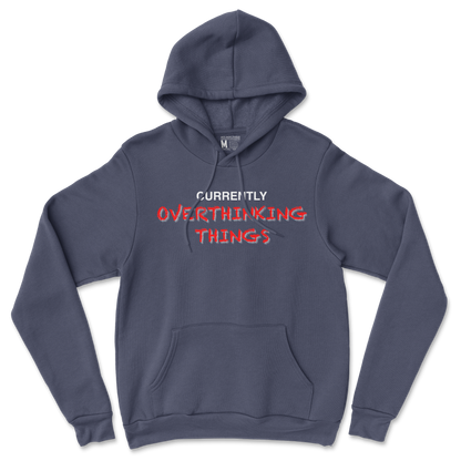 Gildan SoftStyle Hoodie For Our Lil Overthinker in Navy