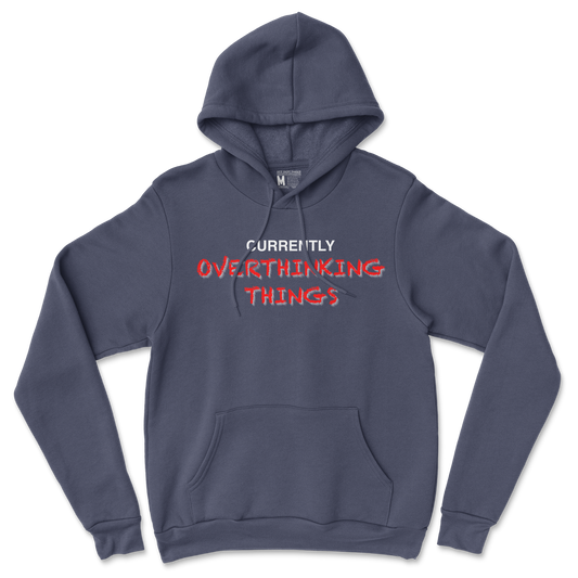 Gildan SoftStyle Hoodie For Our Lil Overthinker in Navy