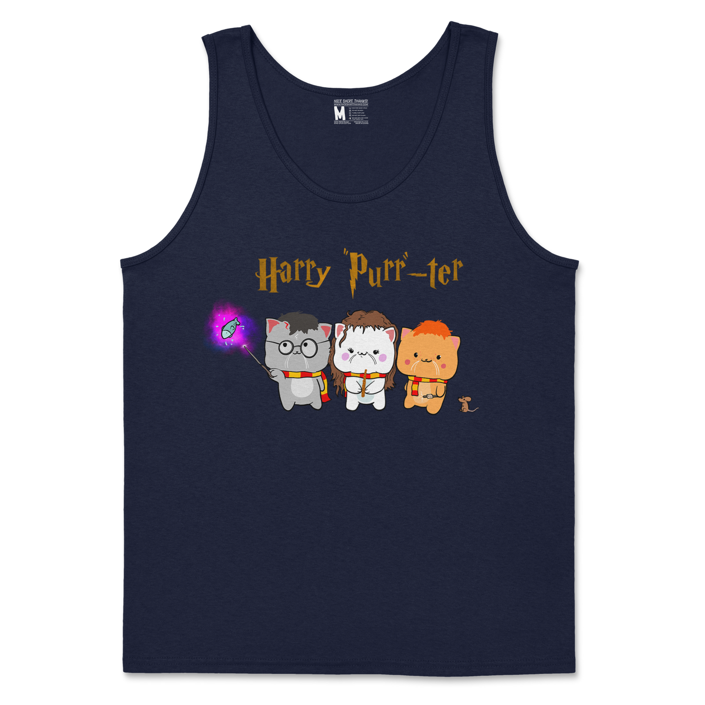 Gildan SoftStyle Tank Top Harry Purrter in Navy