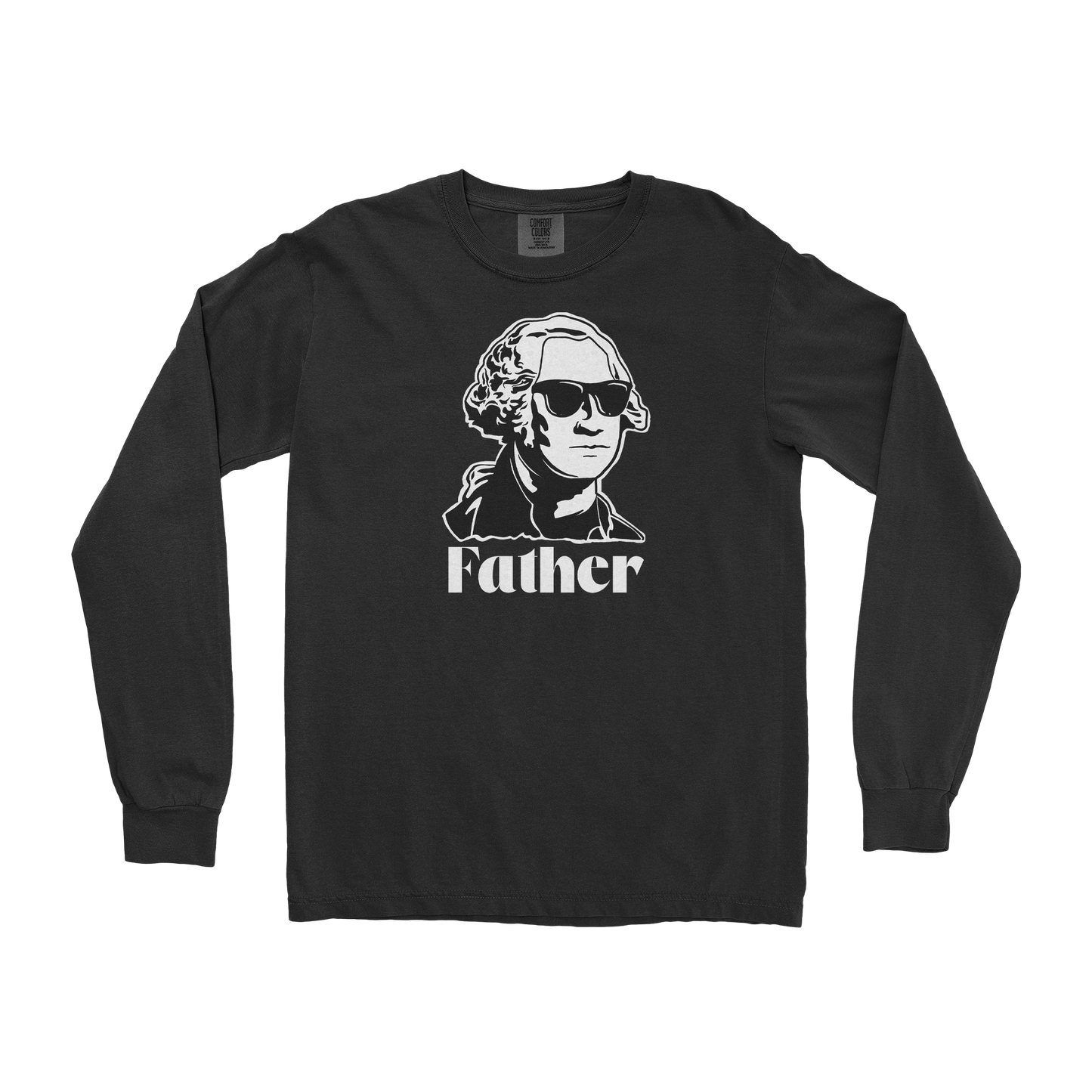 Comfort Colors Long Sleeve Father  in Black