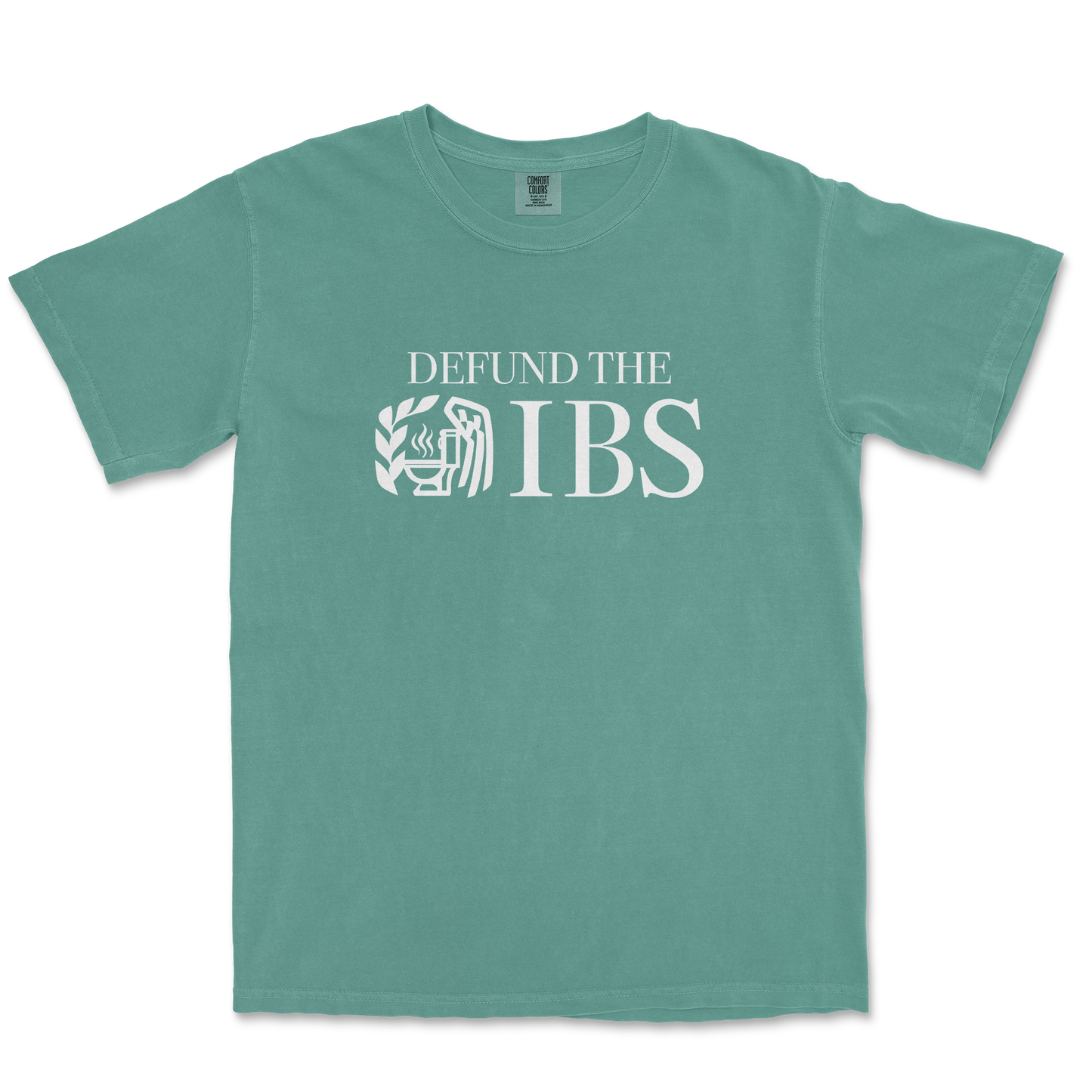 Comfort Colors T-Shirt Defund The IBS in LightGreen