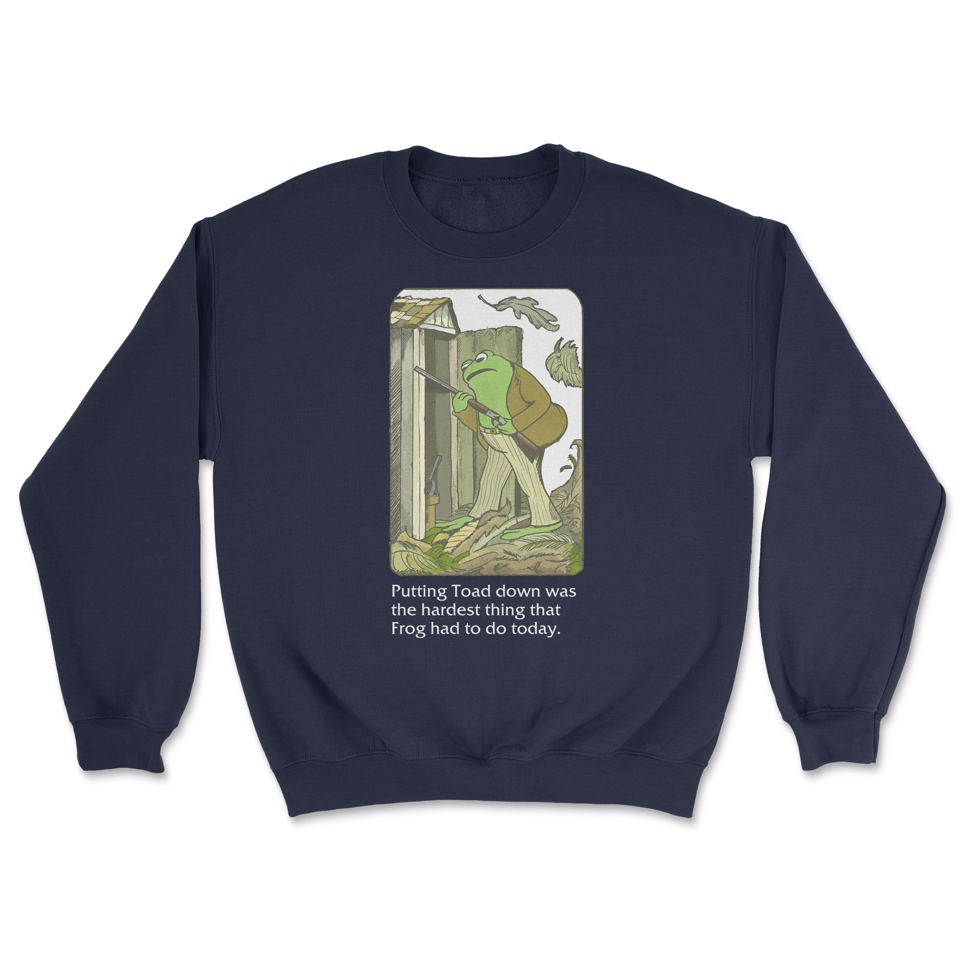 The Nice Shirt Crew Neck Frog and Toad  in Navy