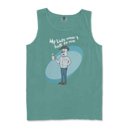 Comfort Colors Tank Top My Kids Wont Talk To Me in LightGreen