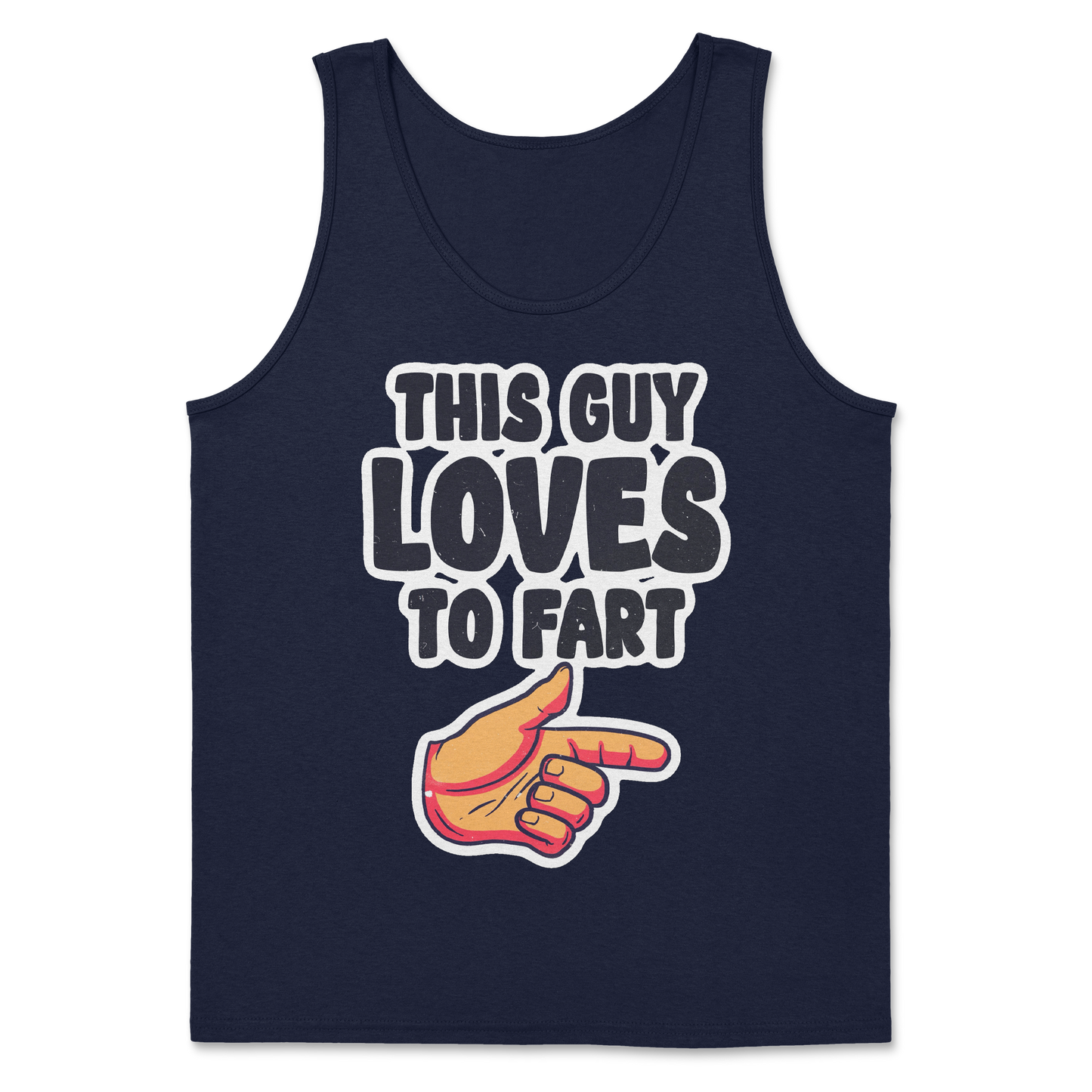 The Nice Shirt Tank Top Who Farted  in Navy