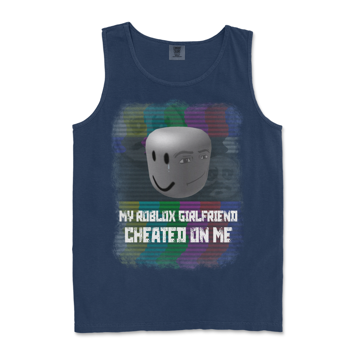 Comfort Colors Tank Top Roblox GF in TrueNavy