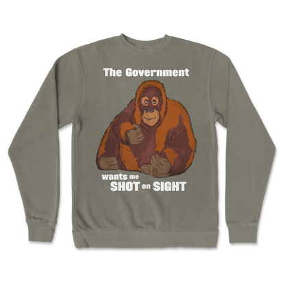 Independent Clothing Co. Crew Neck The Government Hates Me  in Army