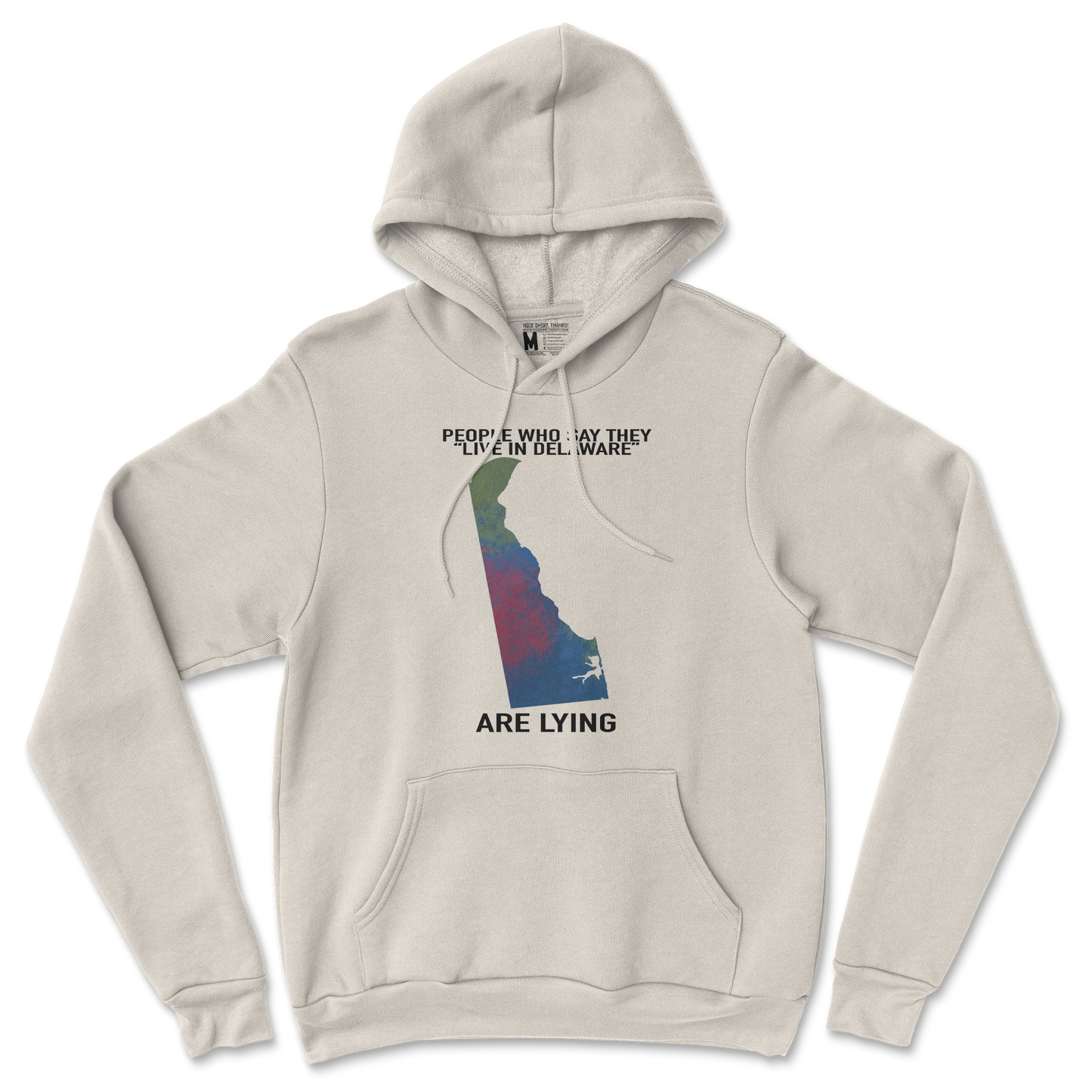 Gildan SoftStyle Hoodie Delaware Doesnt Exist in Sand