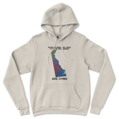 Gildan SoftStyle Hoodie Delaware Doesnt Exist in Sand