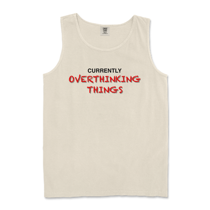 Comfort Colors Tank Top For Our Lil Overthinker in Ivory