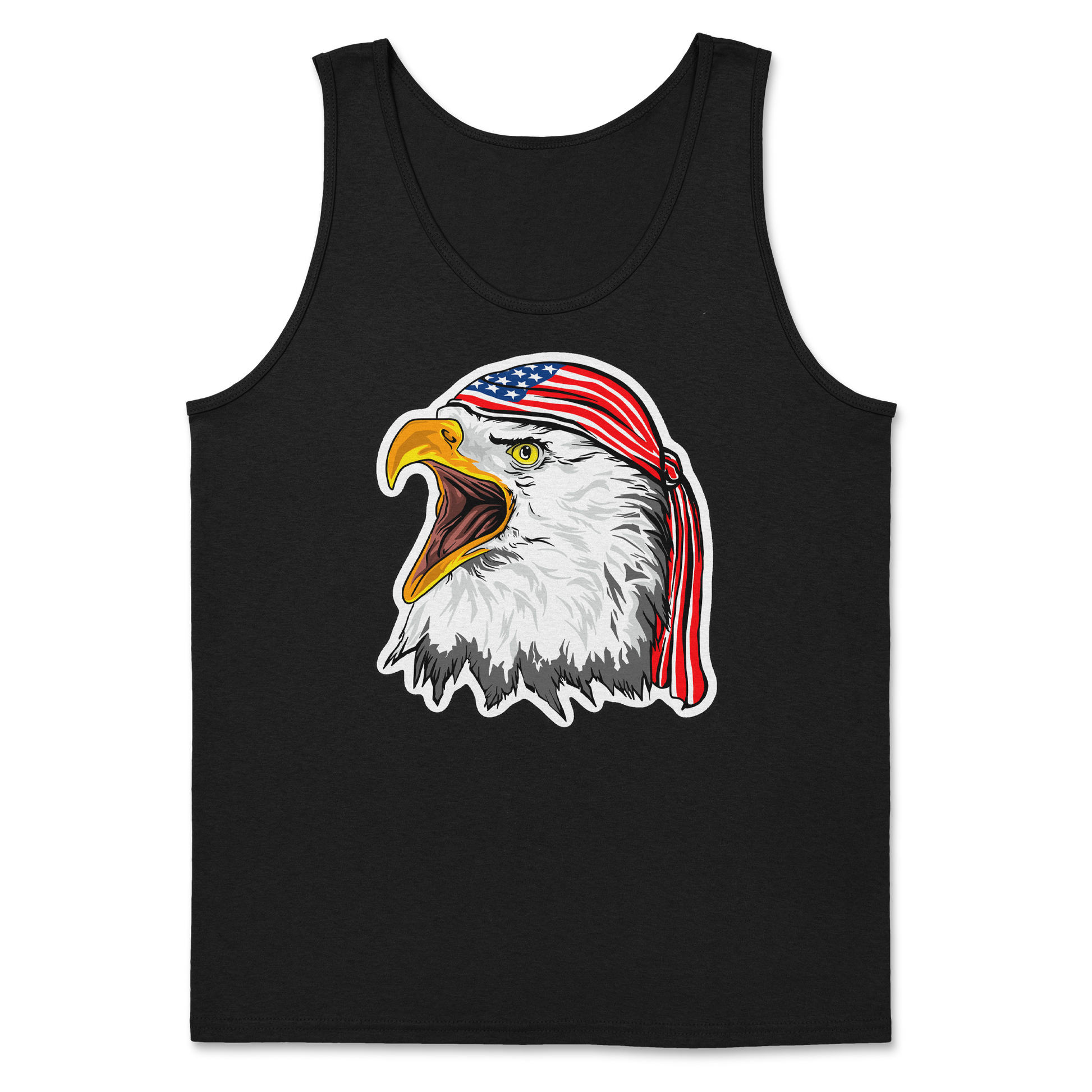 Heavy Blend Tank Top Freedom Eagle in Black