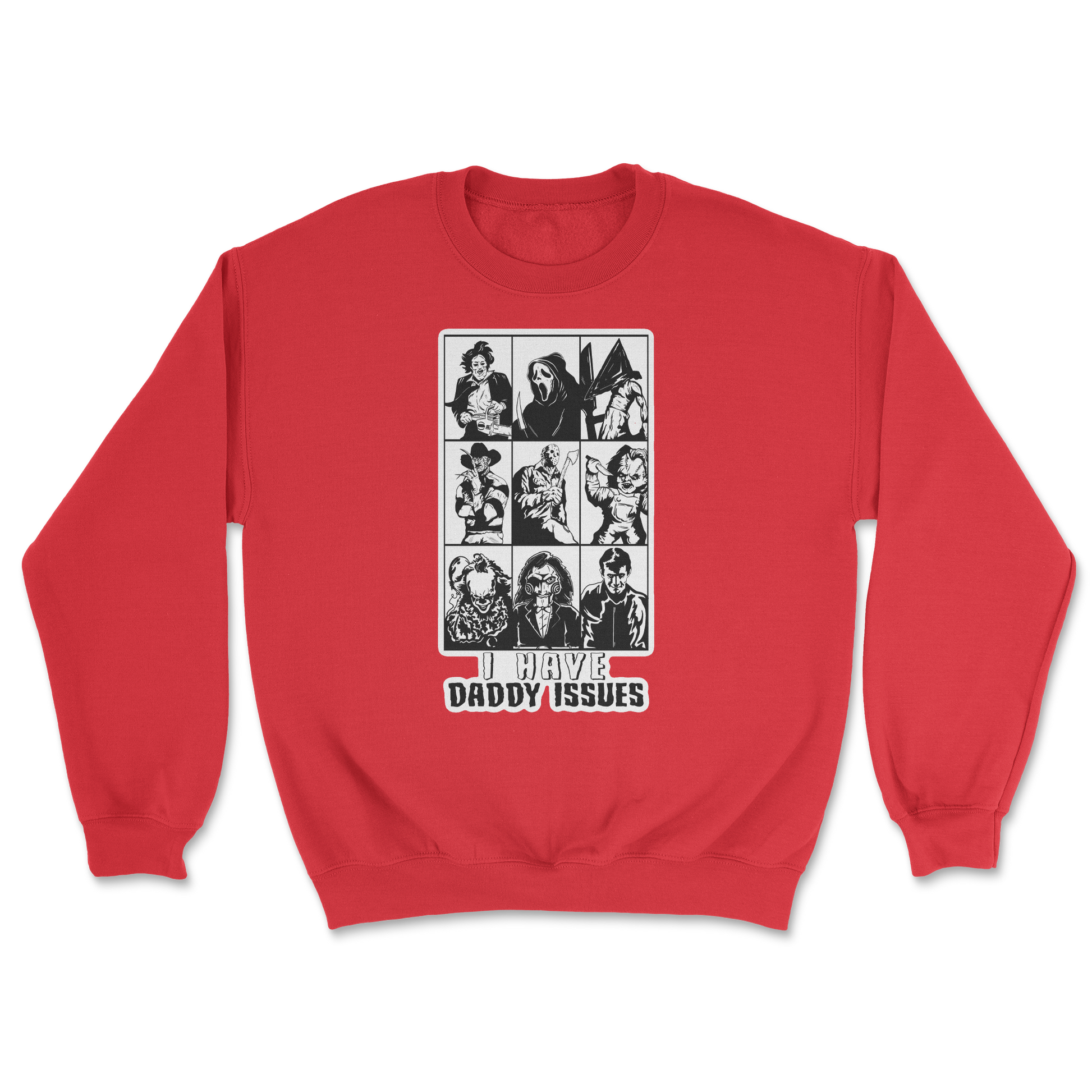 The Nice Shirt Crew Neck Daddy Issues  in Red