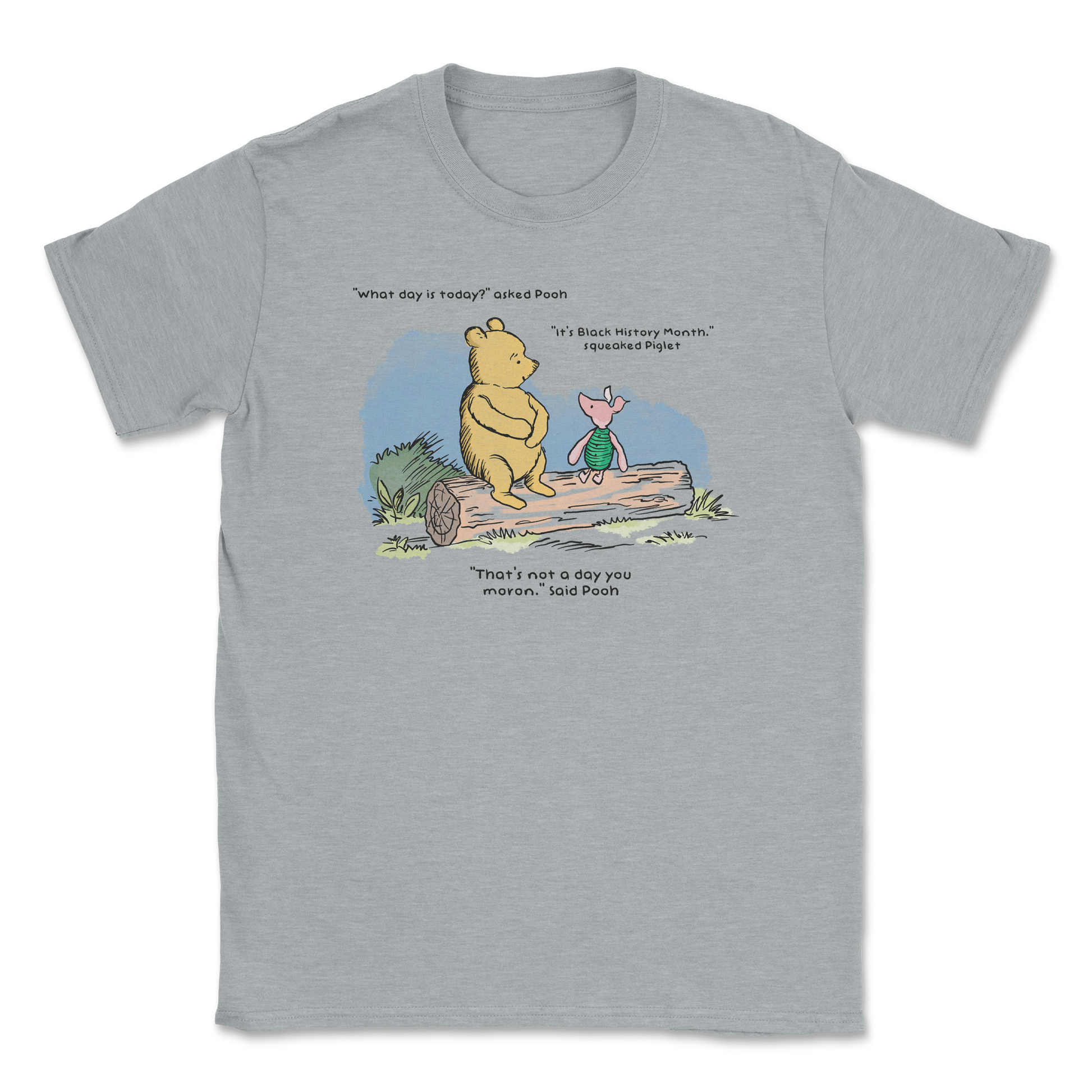 The Nice Shirt T-Shirt Winnie the Pooh  in Sport-Grey