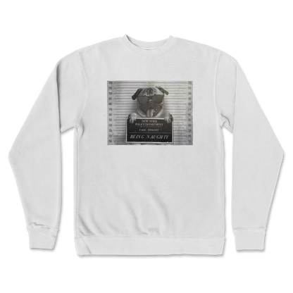 Independent Clothing Co. Crew Neck Naughty Pug in White