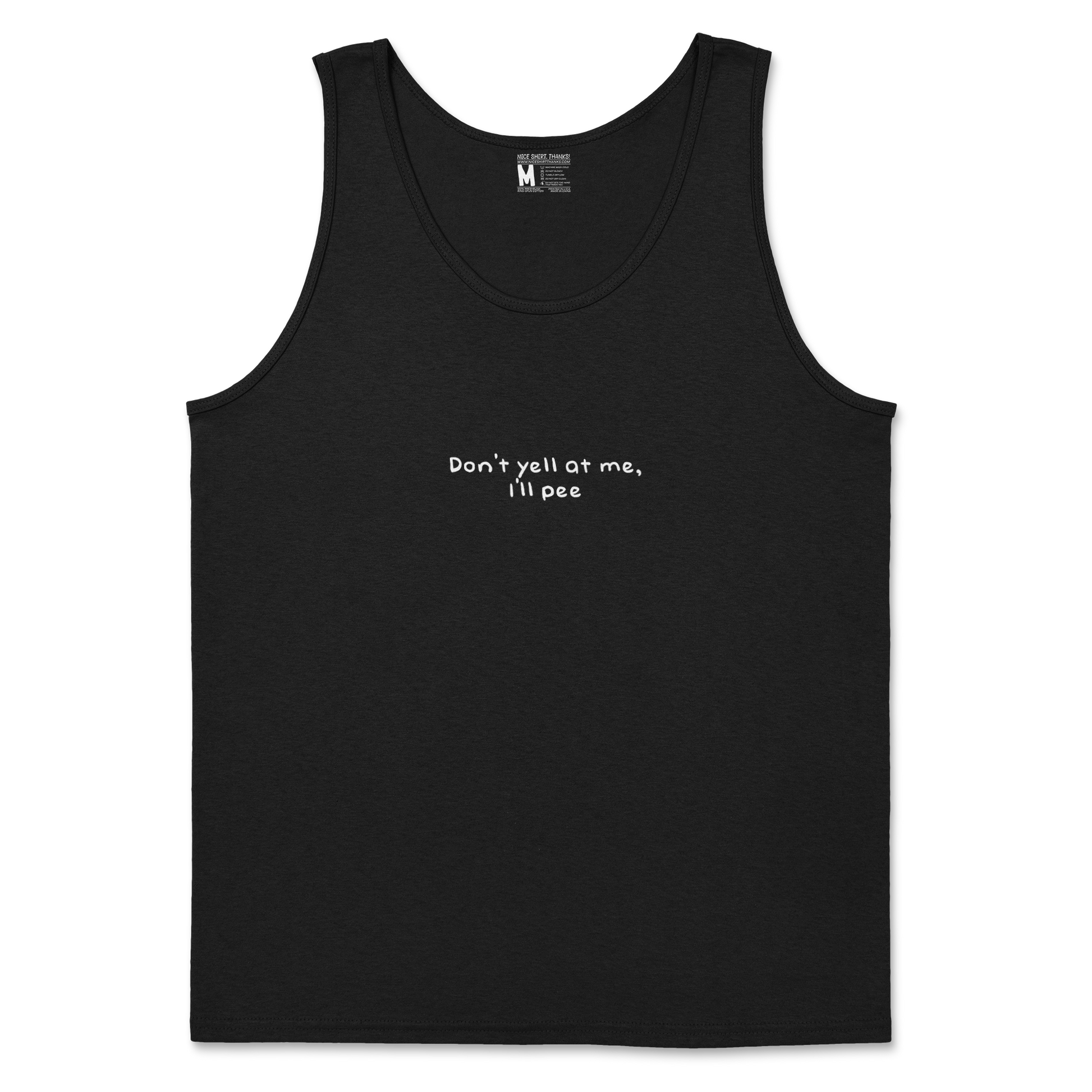 Gildan SoftStyle Tank Top Dont Yell in Black