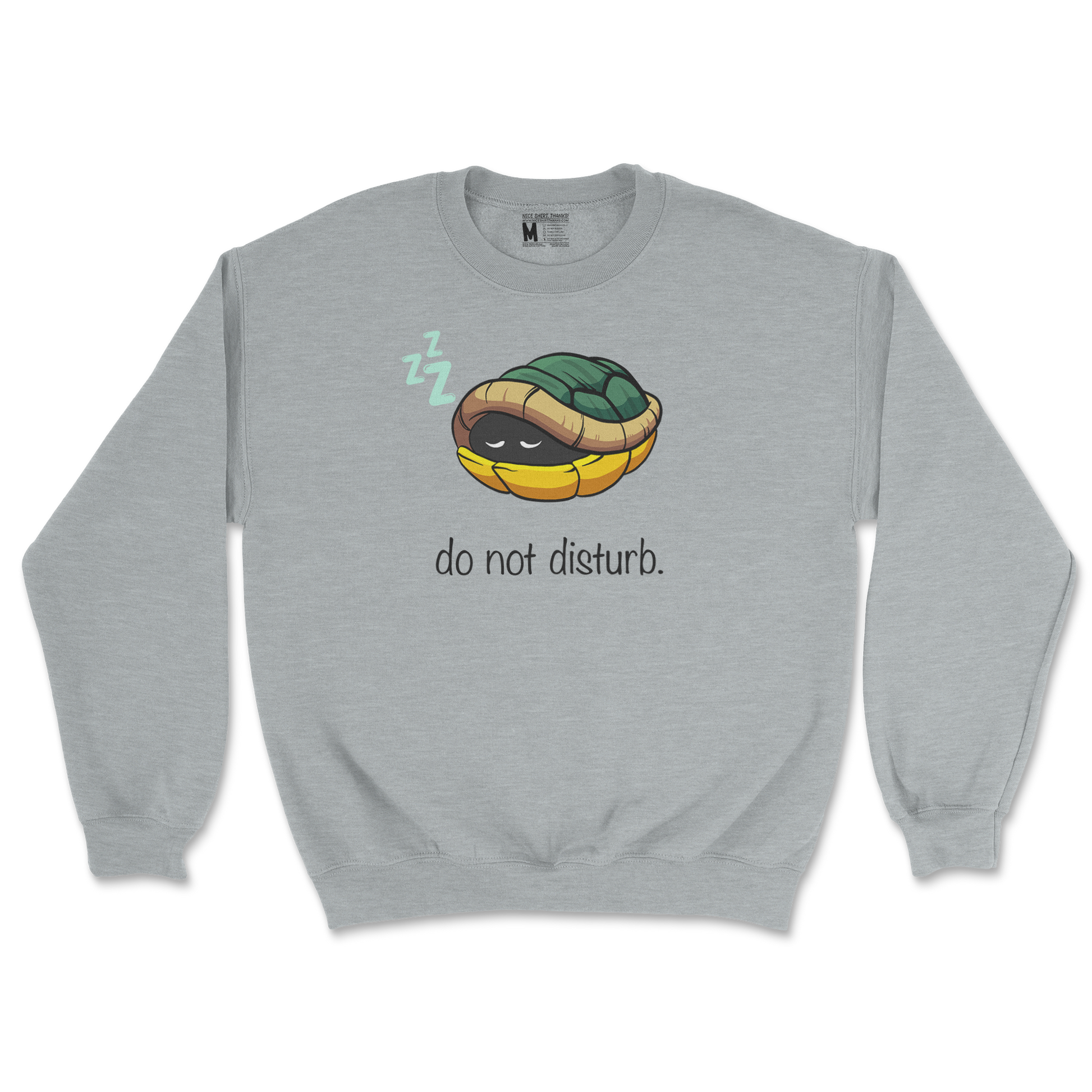 Gildan SoftStyle Crew Neck Sleepin Turtle in Sports Grey