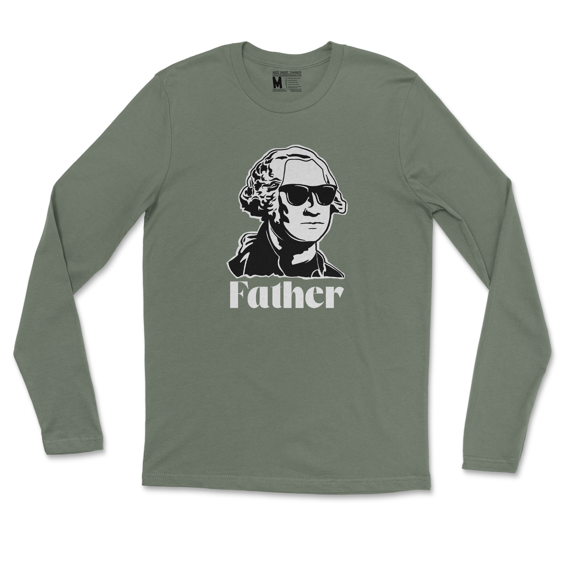 Gildan SoftStyle Long Sleeve Father  in Military-Green