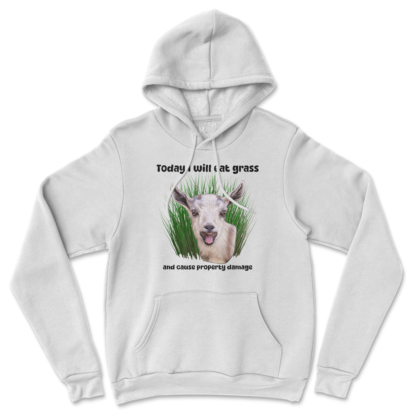 Gildan SoftStyle Hoodie Crazy Goat  in White