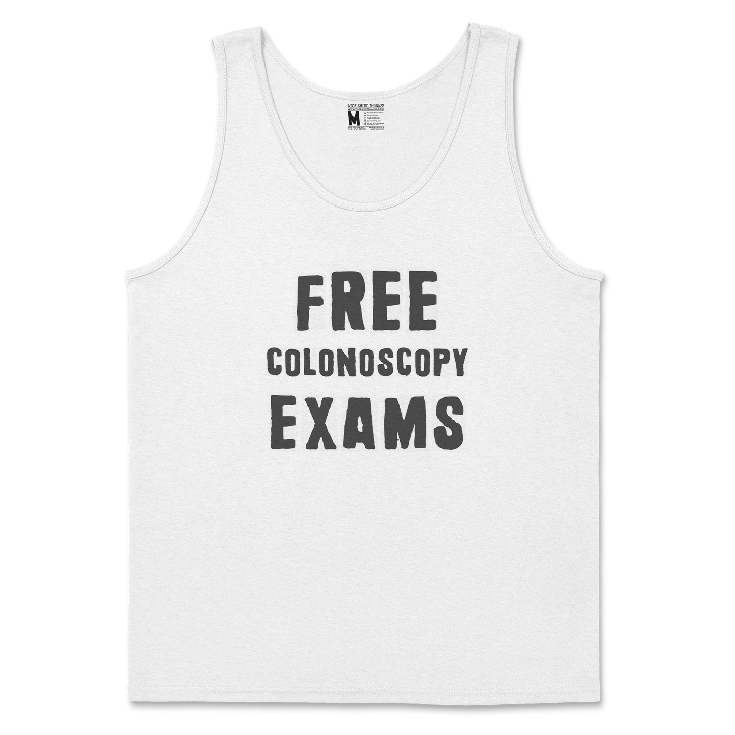 Gildan SoftStyle Tank Top Free Colonoscopy Exams in White