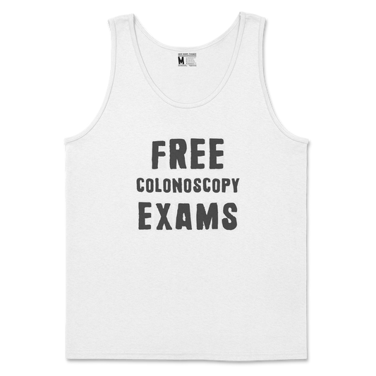 Gildan SoftStyle Tank Top Free Colonoscopy Exams in White