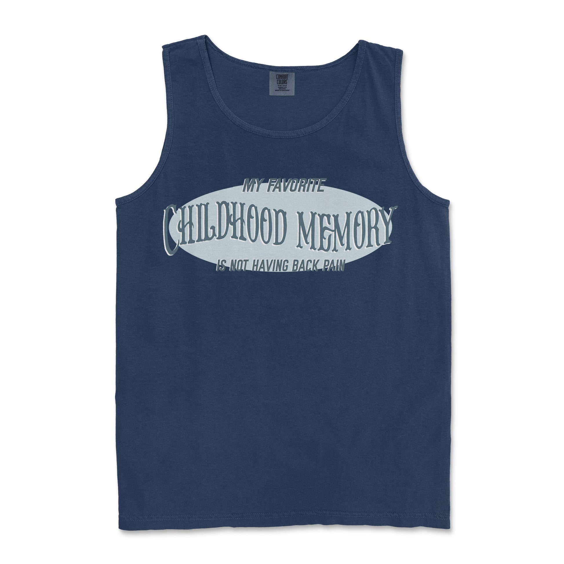 Comfort Colors Tank Top Childhood Memory in TrueNavy