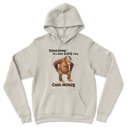 Gildan SoftStyle Hoodie Cash Money Monkey  in Sand