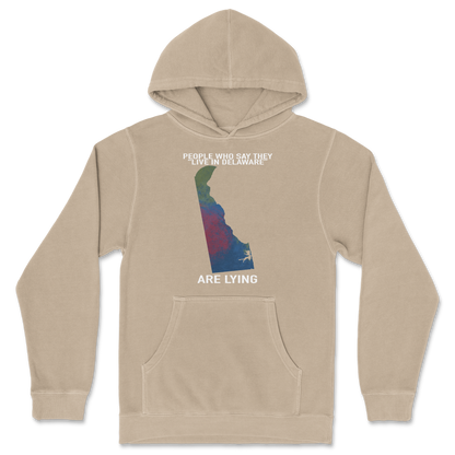 Independent Clothing Co. Hoodie Delaware Doesnt Exist in Sandstone